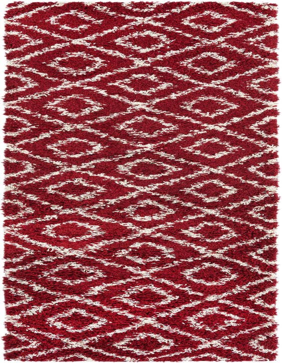 Detail image of 2' 7 x 10' Lattice Shag Runner Rug