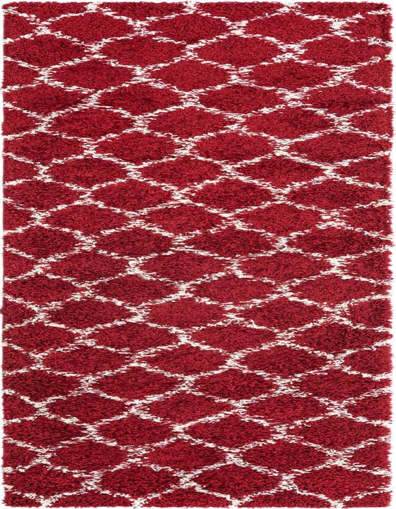 Detail image of 2' 7 x 10' Lattice Shag Runner Rug