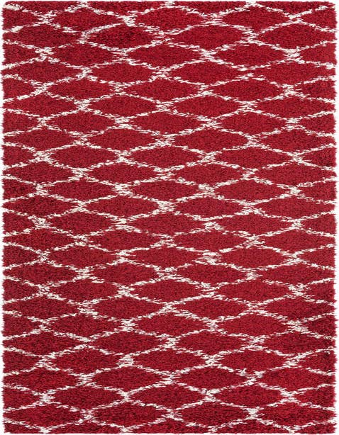 Detail image of 2' 7 x 12' Lattice Shag Runner Rug