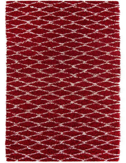 Detail image of 3' 3 x 16' 5 Lattice Shag Runner Rug