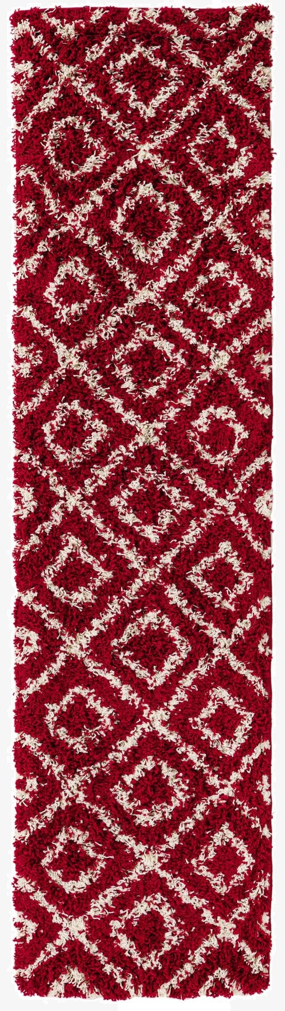 60cm x 245cm Trellis Shag Runner Rug