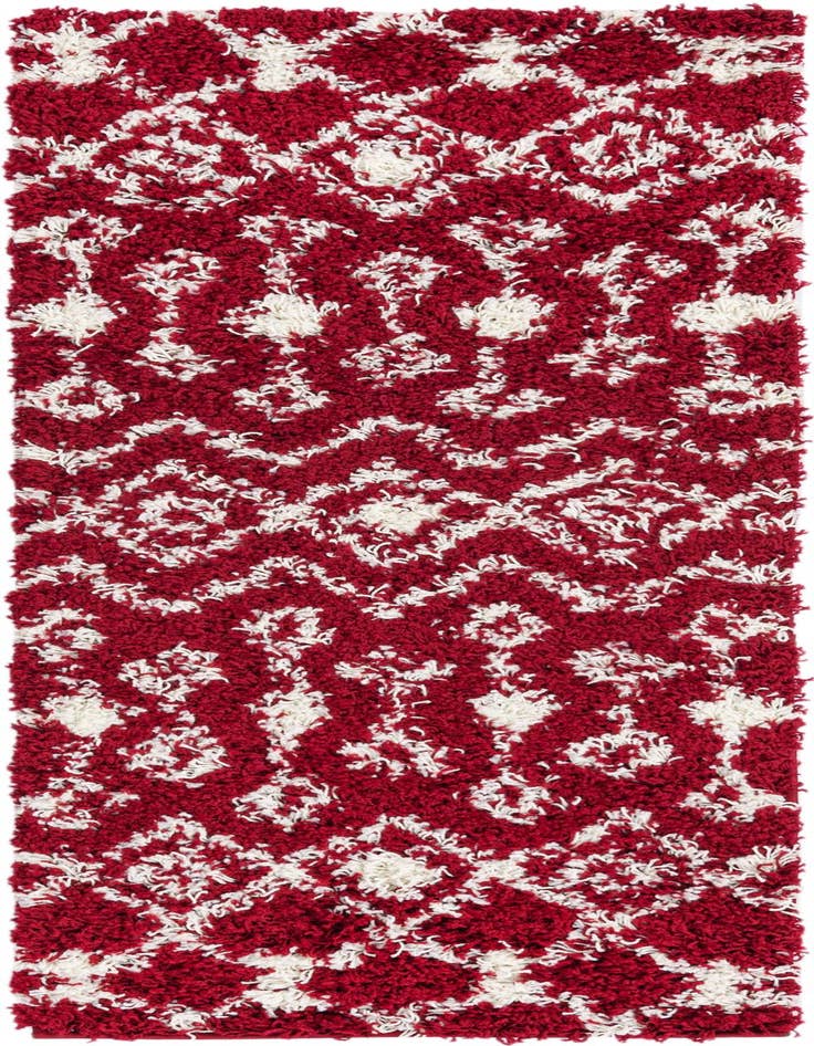 Detail image of 2' x 5' Moroccan Trellis Shag Runner Rug