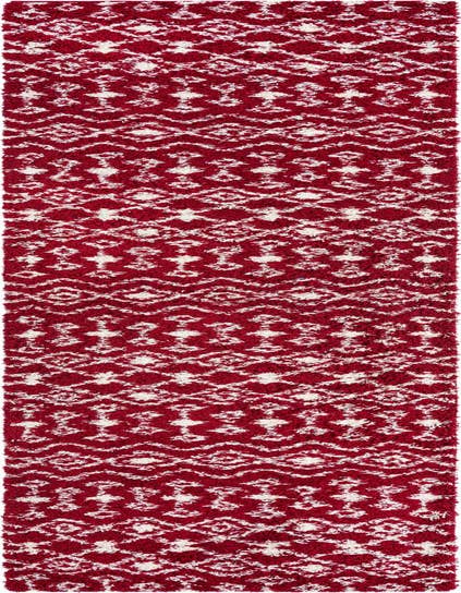 Detail image of 3' 3 x 16' 5 Moroccan Trellis Shag Runner Rug