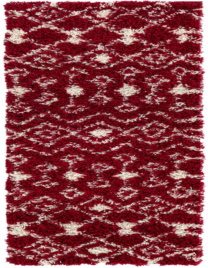 Detail image of 2' x 6' Moroccan Trellis Shag Runner Rug