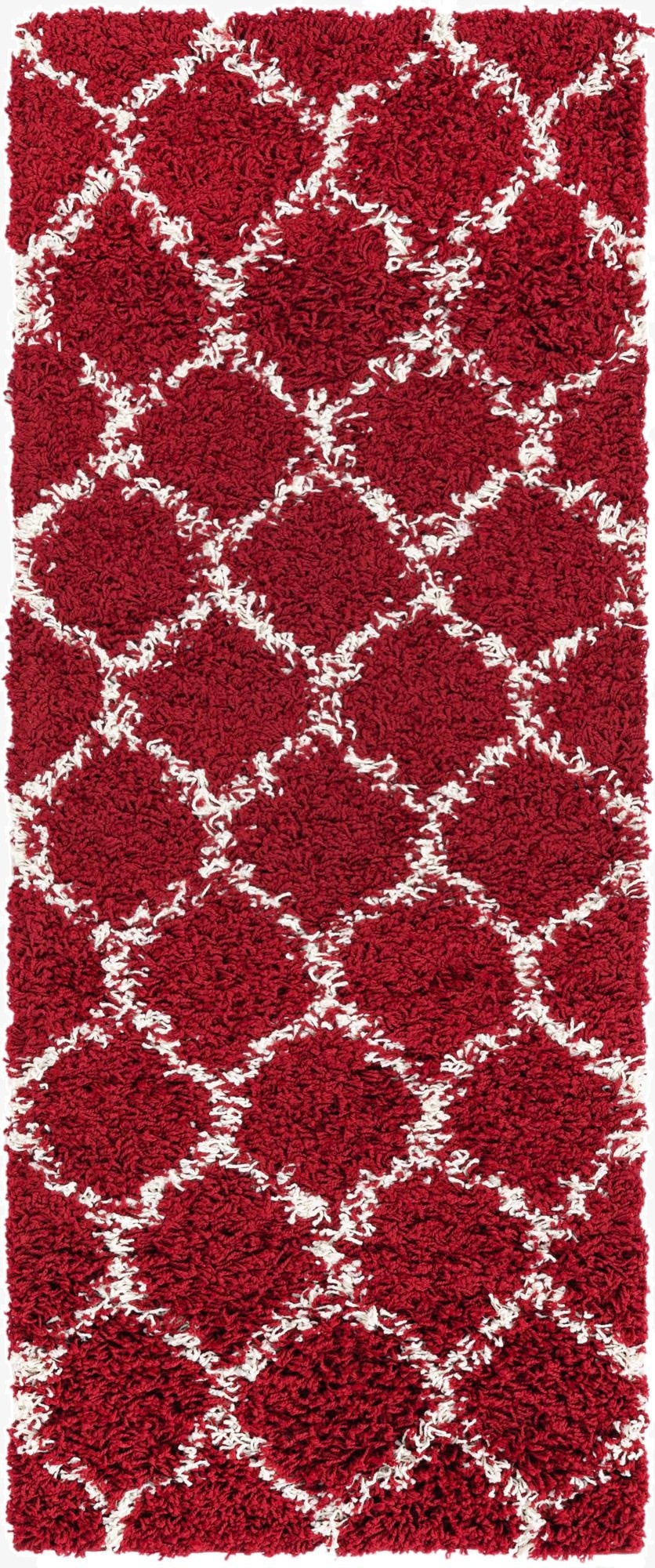 Primary image 2' x 5' Trellis Shag Runner Rug