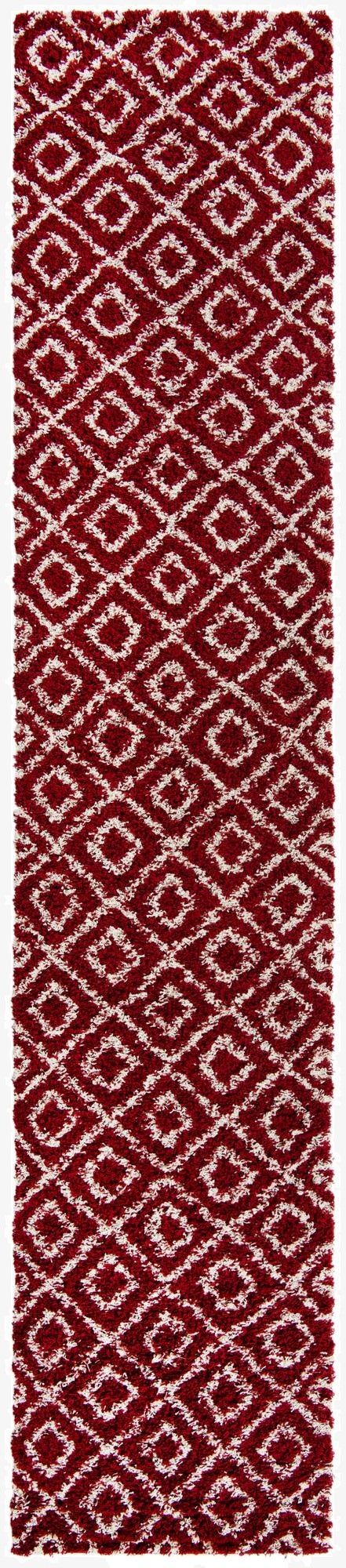 3' 3 x 16' 5 Trellis Shag Runner Rug