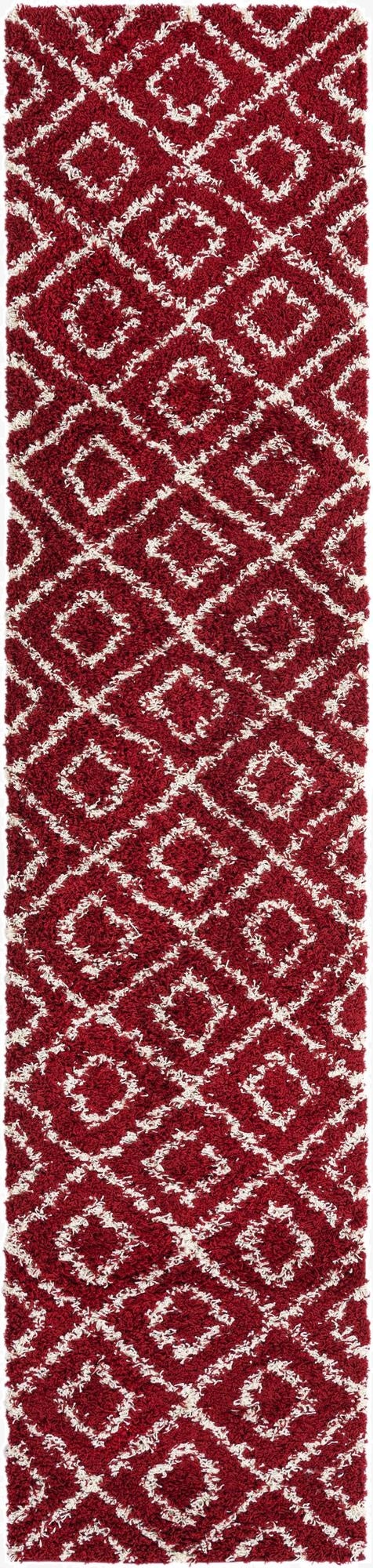 2' 7 x 12' Trellis Shag Runner Rug
