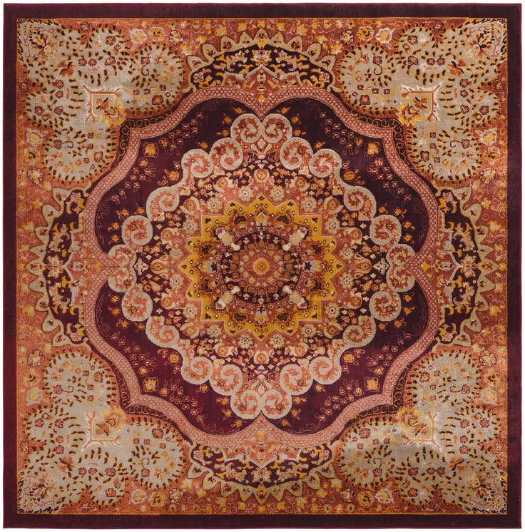 Detail image of 7' 10 x 7' 10 Kamala Washable Square Rug