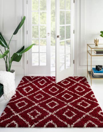6' x 6' Lattice Shag Square Rug