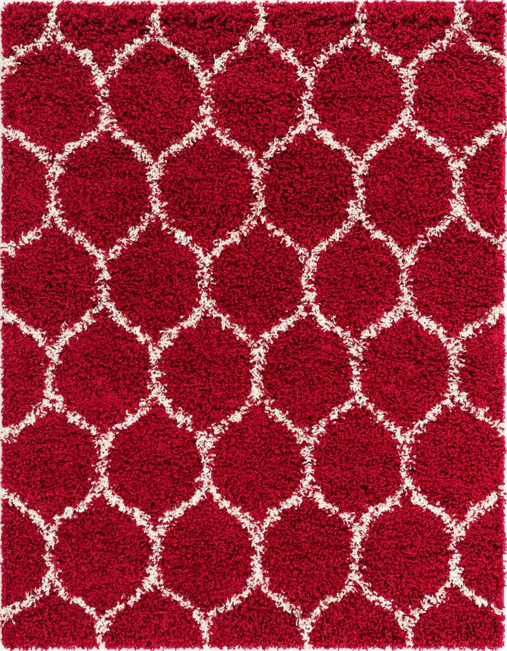 Detail image of 5' 3 x 5' 3 Lattice Shag Square Rug
