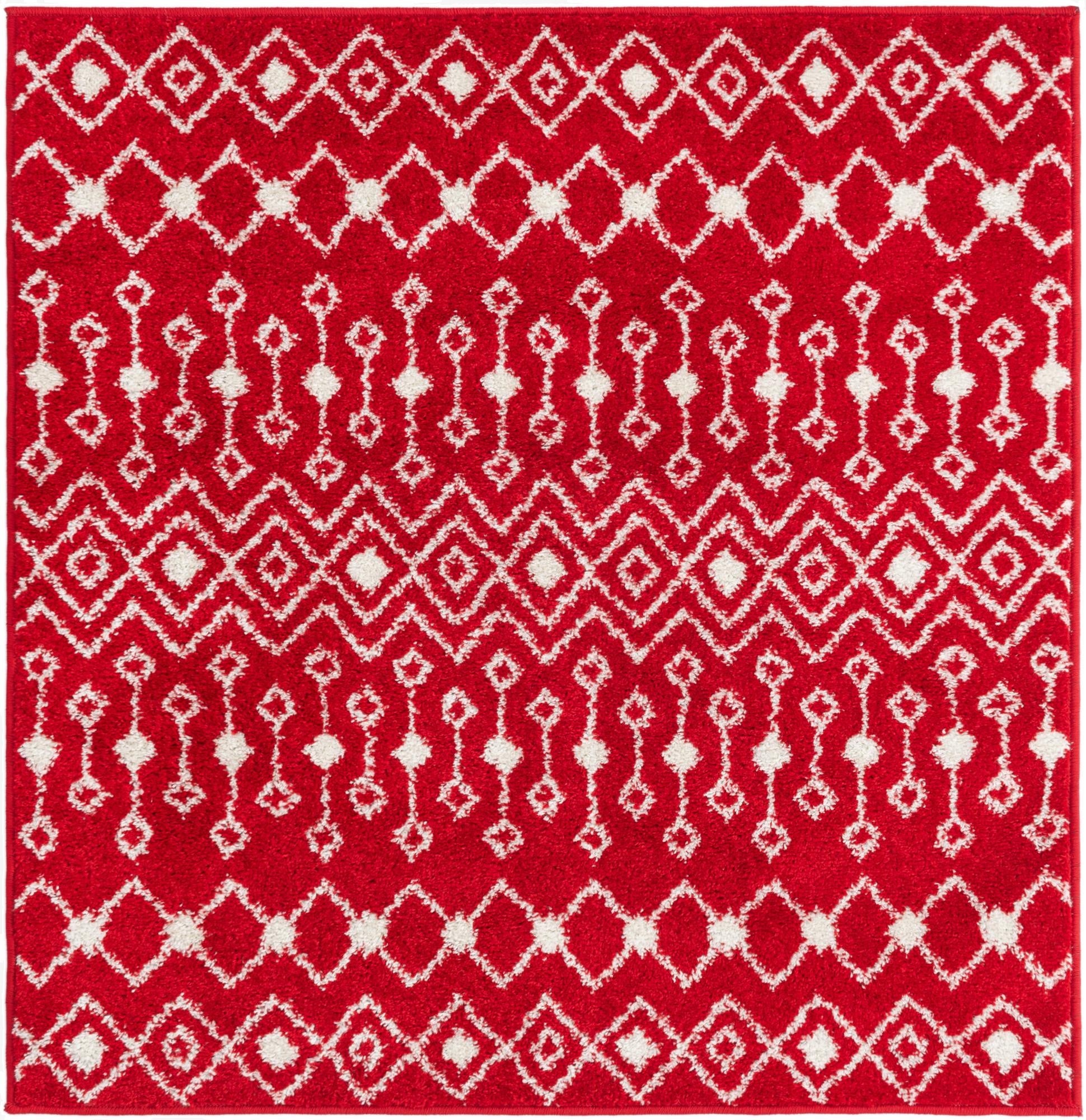 Primary image 4' x 4' Moroccan Trellis Square Rug
