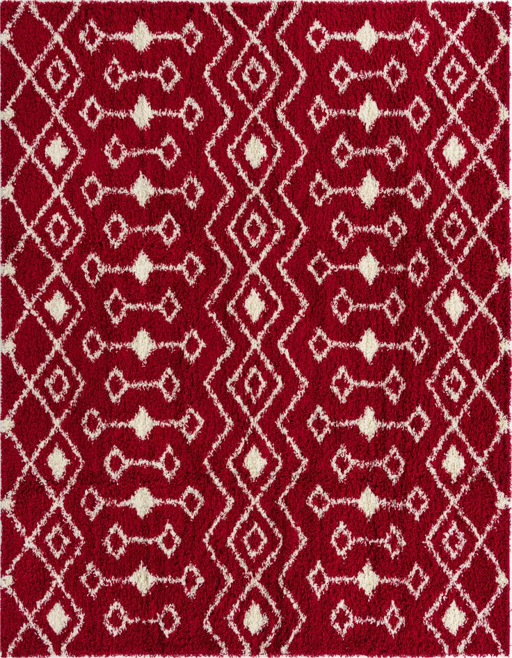 Detail image of 10' x 10' Moroccan Trellis Shag Square Rug