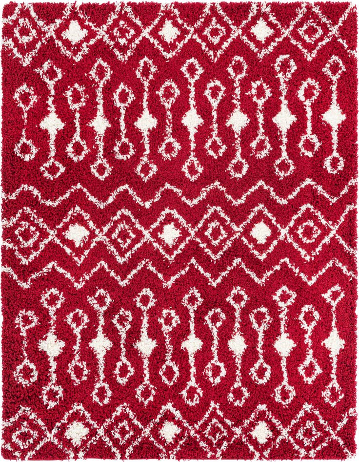 Detail image of 6' x 6' Moroccan Trellis Shag Square Rug