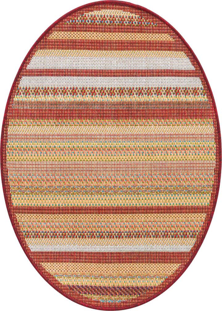 3' 3 x 3' 3 Easy-Clean Baja Indoor / Outdoor Round Rug