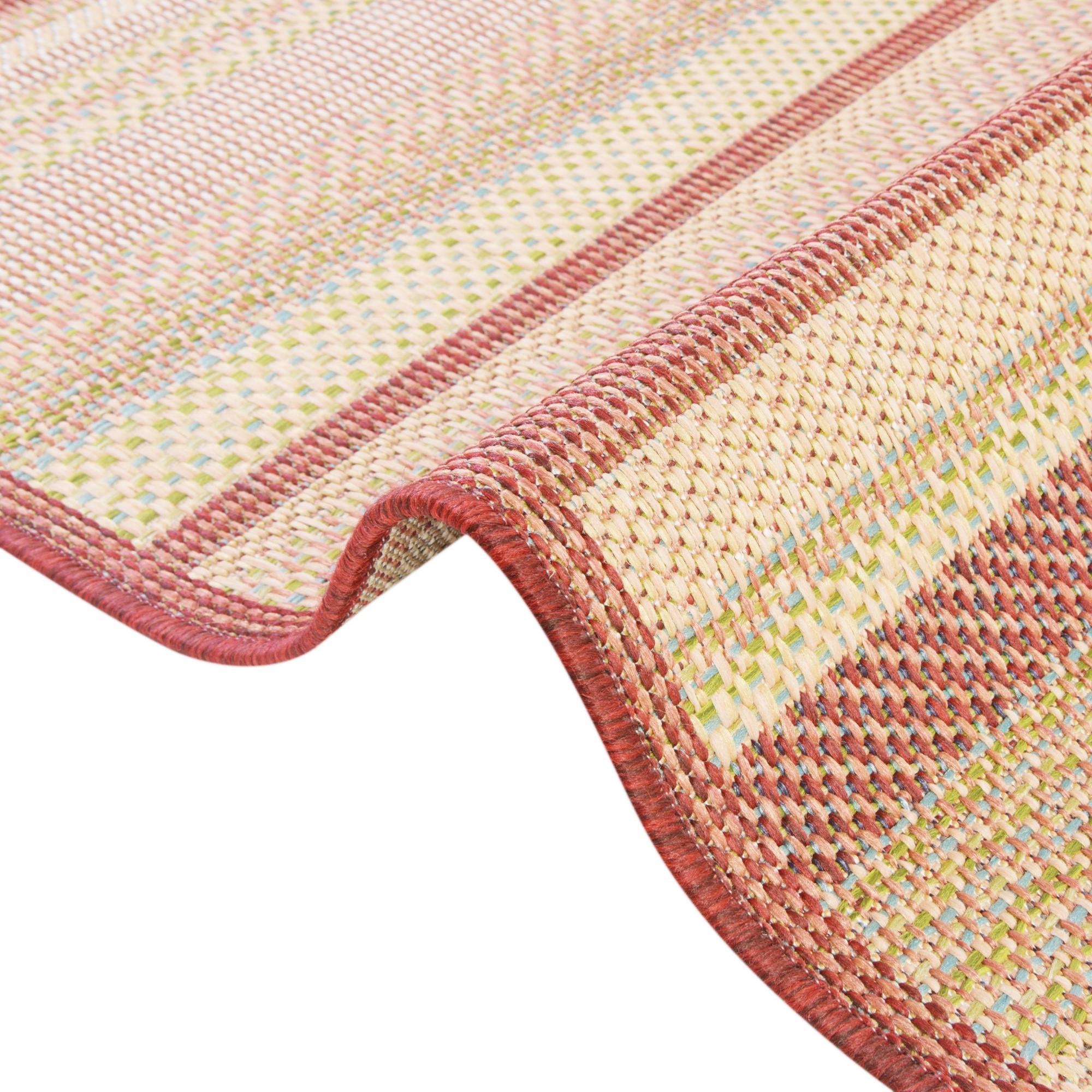 7' 10 x 7' 10 Easy-Clean Baja Indoor / Outdoor Round Rug