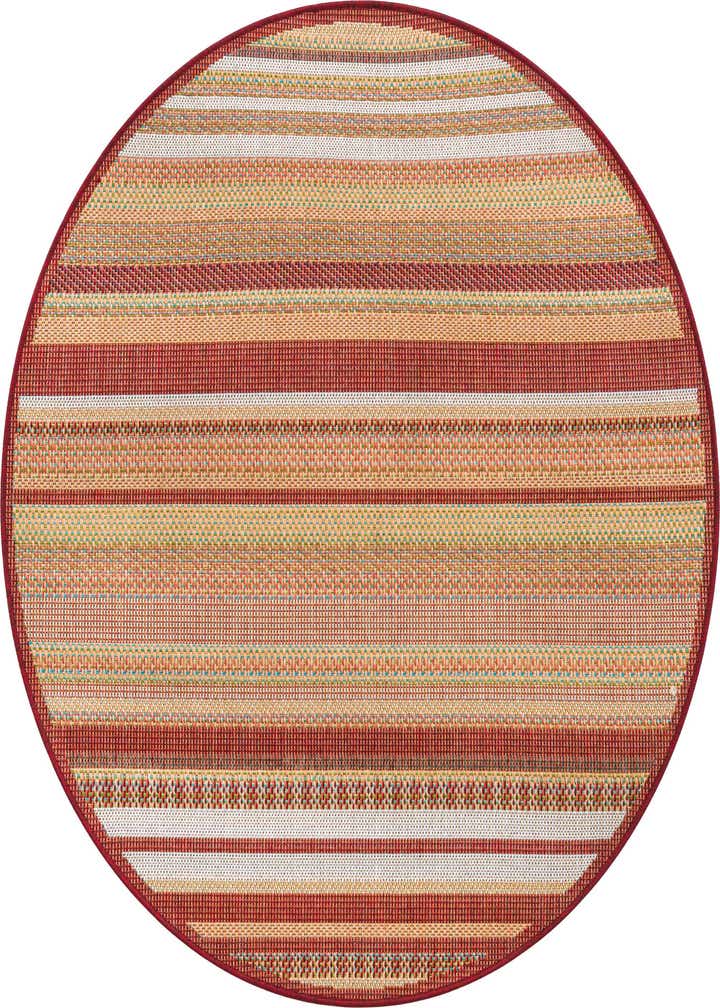 5' 3 x 5' 3 Easy-Clean Baja Indoor / Outdoor Round Rug