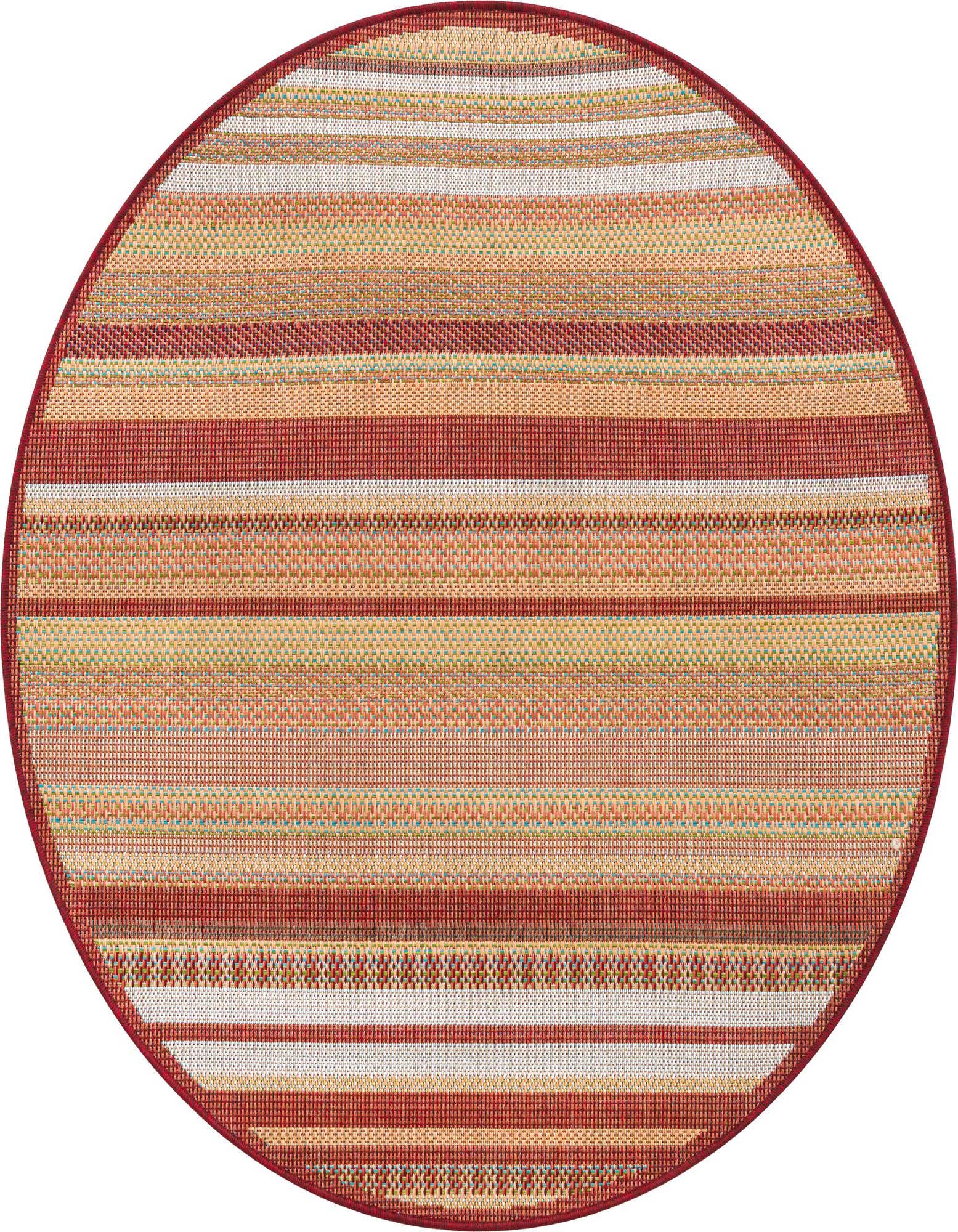 5' 3 x 5' 3 Easy-Clean Baja Indoor / Outdoor Round Rug