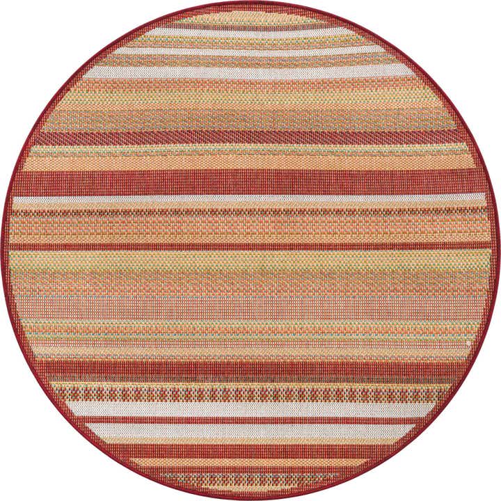 5' 3 x 5' 3 Easy-Clean Baja Indoor / Outdoor Round Rug