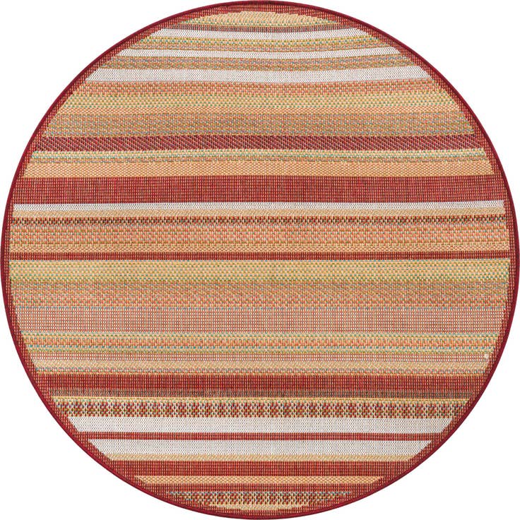 Detail image of 5' 3 x 5' 3 Easy-Clean Baja Indoor / Outdoor Round Rug