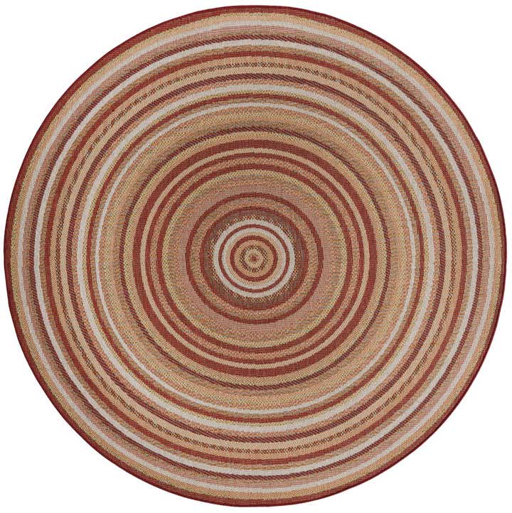 7' 10 x 7' 10 Easy-Clean Baja Indoor / Outdoor Round Rug