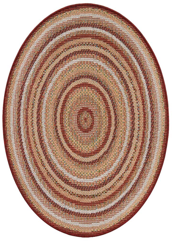 3' 3 x 3' 3 Easy-Clean Baja Indoor / Outdoor Round Rug