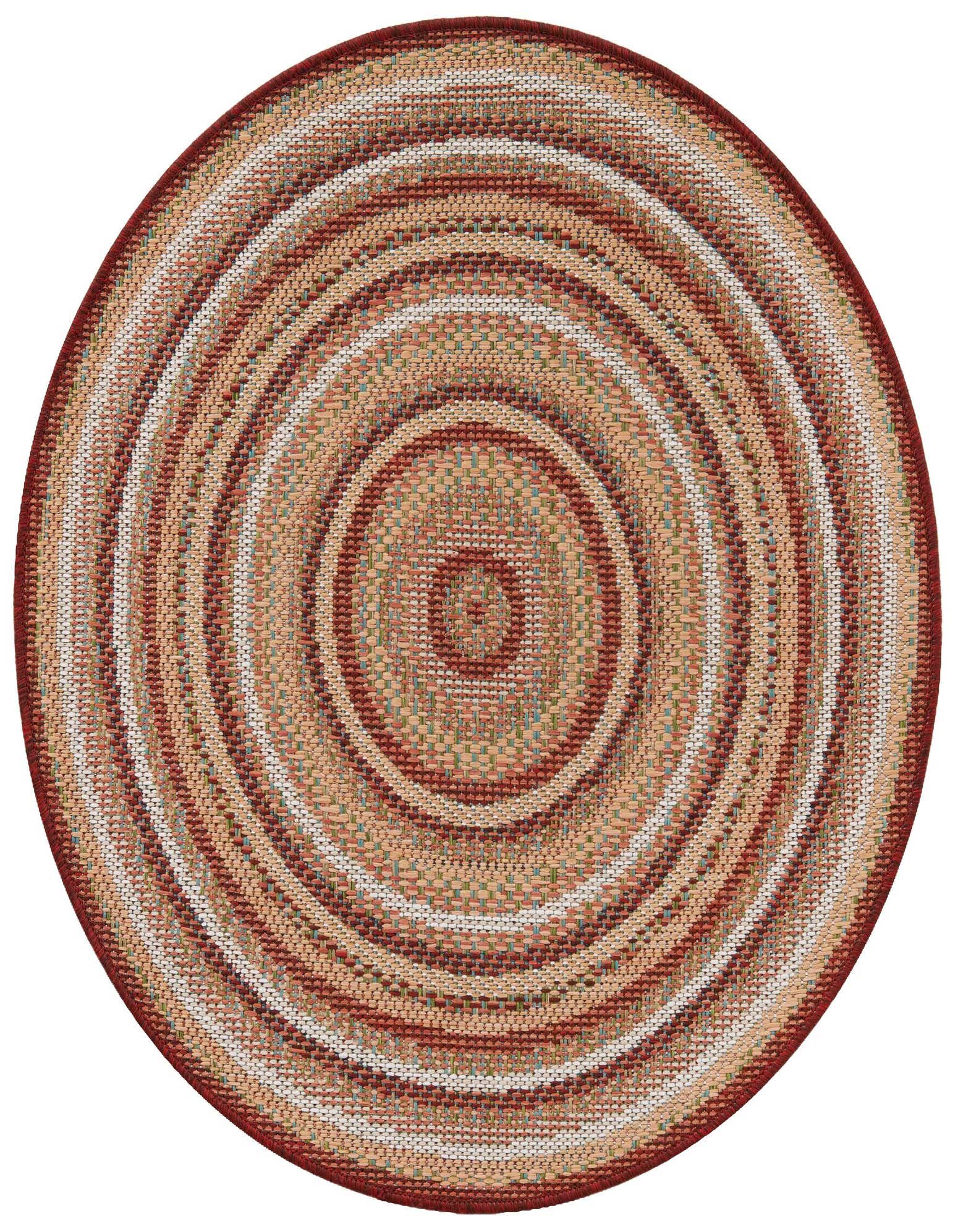 3' 3 x 3' 3 Easy-Clean Baja Indoor / Outdoor Round Rug