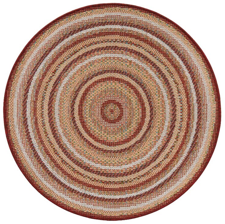 Detail image of 3' 3 x 3' 3 Easy-Clean Baja Indoor / Outdoor Round Rug