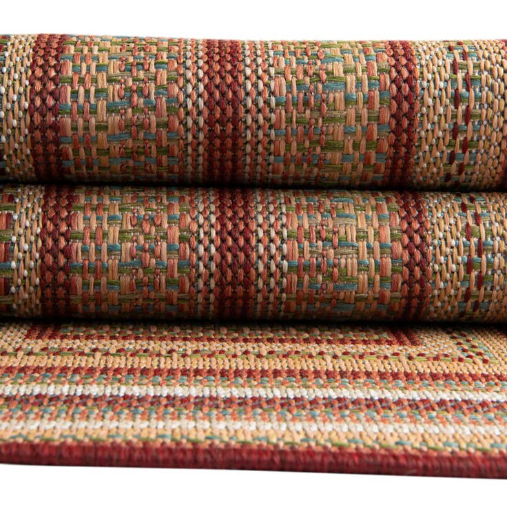 Detail image of 3' 3 x 3' 3 Easy-Clean Baja Indoor / Outdoor Round Rug