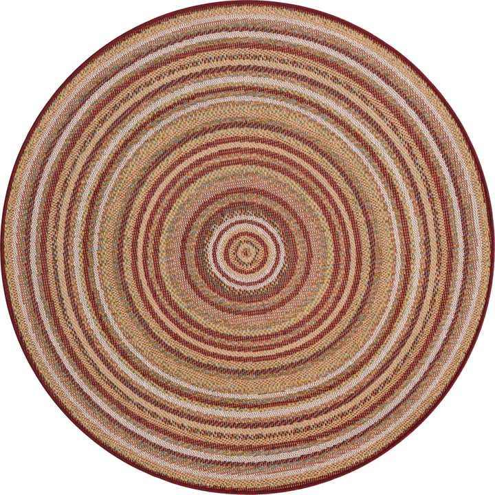5' 3 x 5' 3 Easy-Clean Baja Indoor / Outdoor Round Rug
