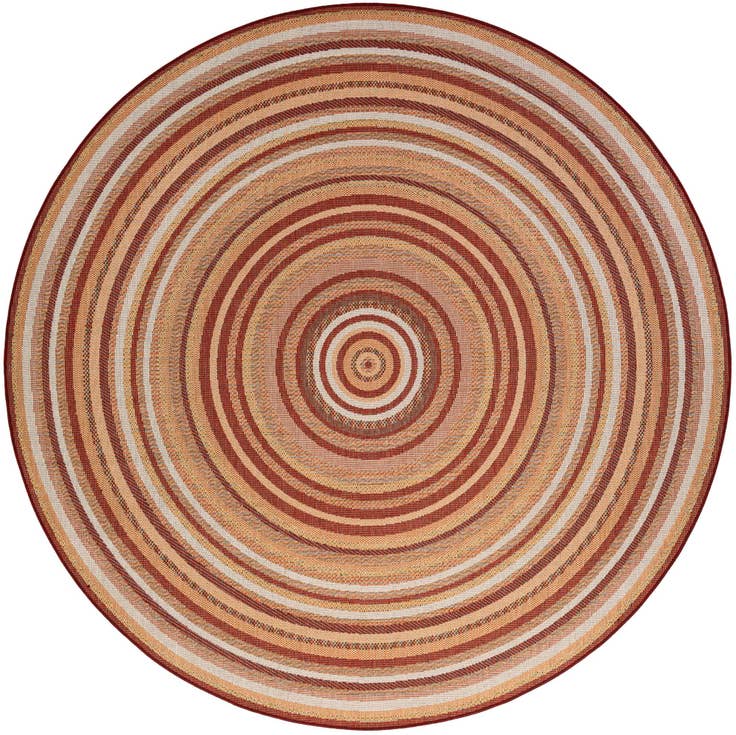 Detail image of 10' x 10' Easy-Clean Baja Indoor / Outdoor Round Rug