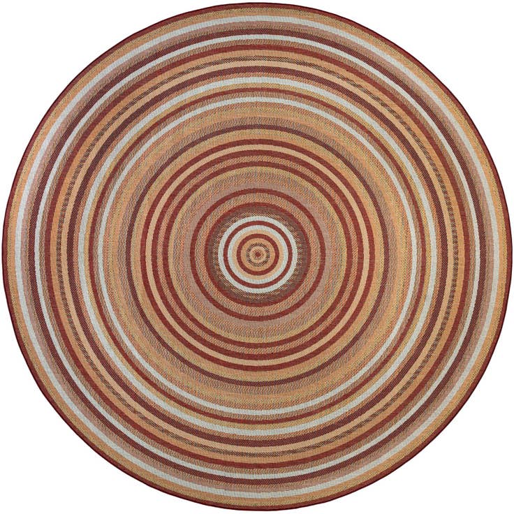 Detail image of 12' x 12' Easy-Clean Baja Indoor / Outdoor Round Rug