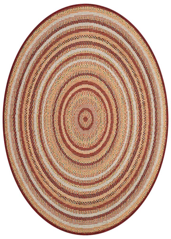4' x 4' Easy-Clean Baja Indoor / Outdoor Round Rug