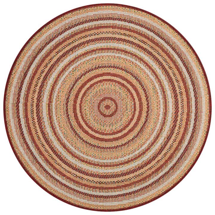 4' x 4' Easy-Clean Baja Indoor / Outdoor Round Rug