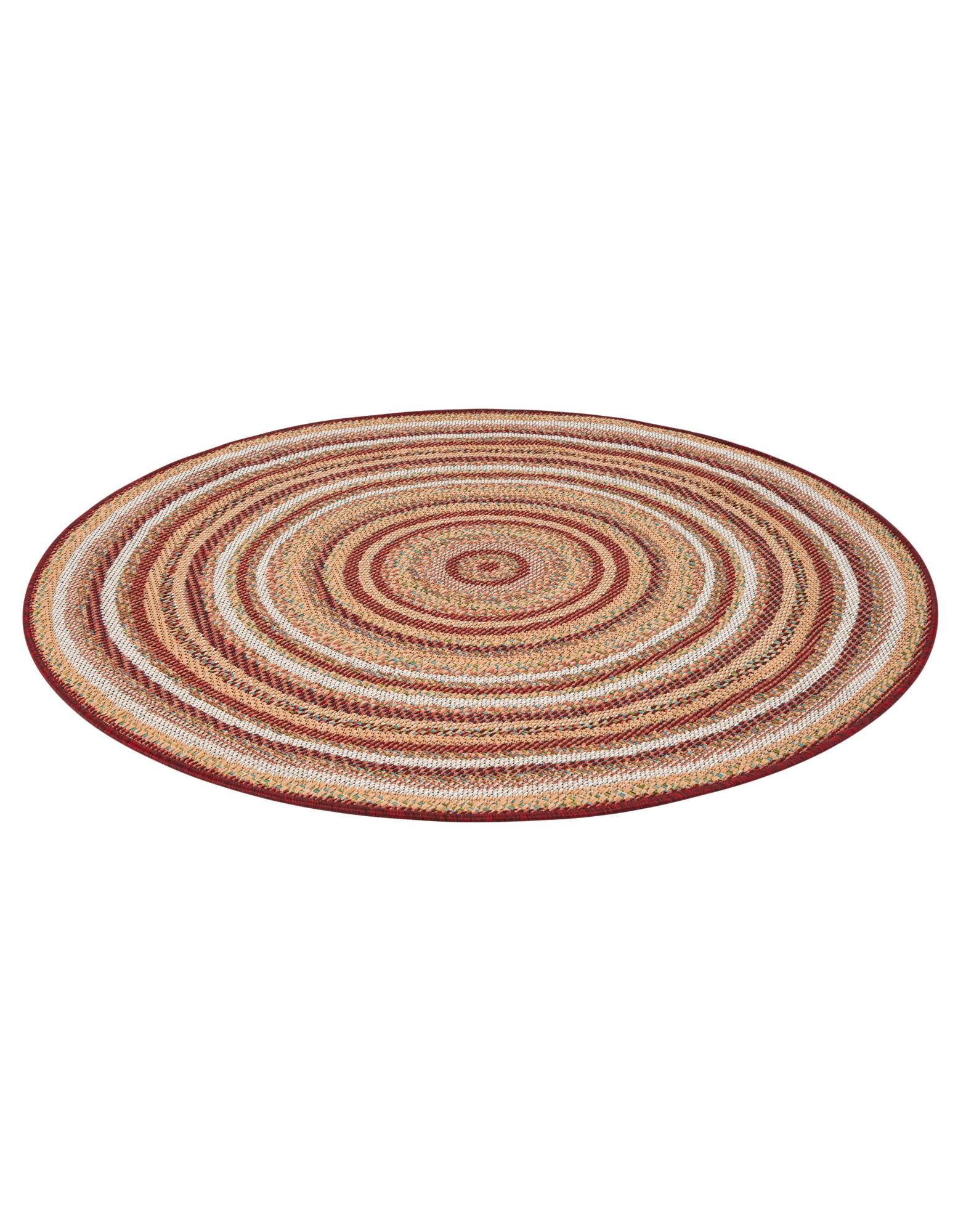4' x 4' Easy-Clean Baja Indoor / Outdoor Round Rug