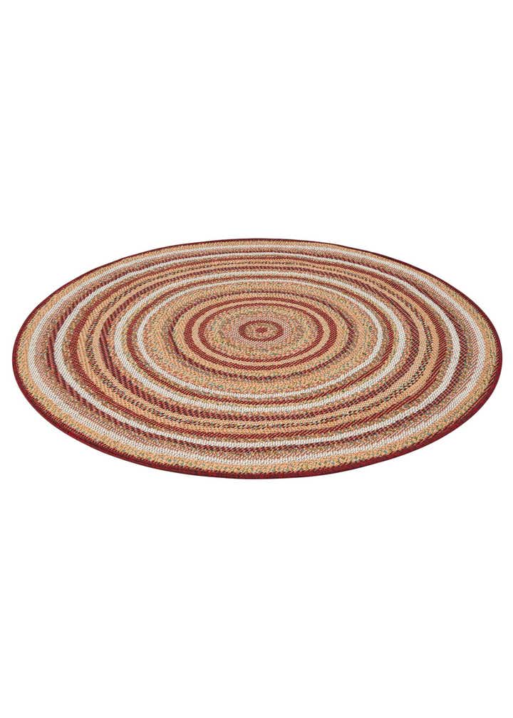 4' x 4' Easy-Clean Baja Indoor / Outdoor Round Rug