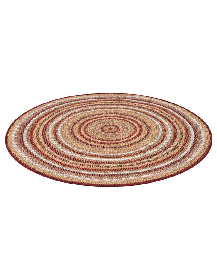 4' x 4' Easy-Clean Baja Indoor / Outdoor Round Rug