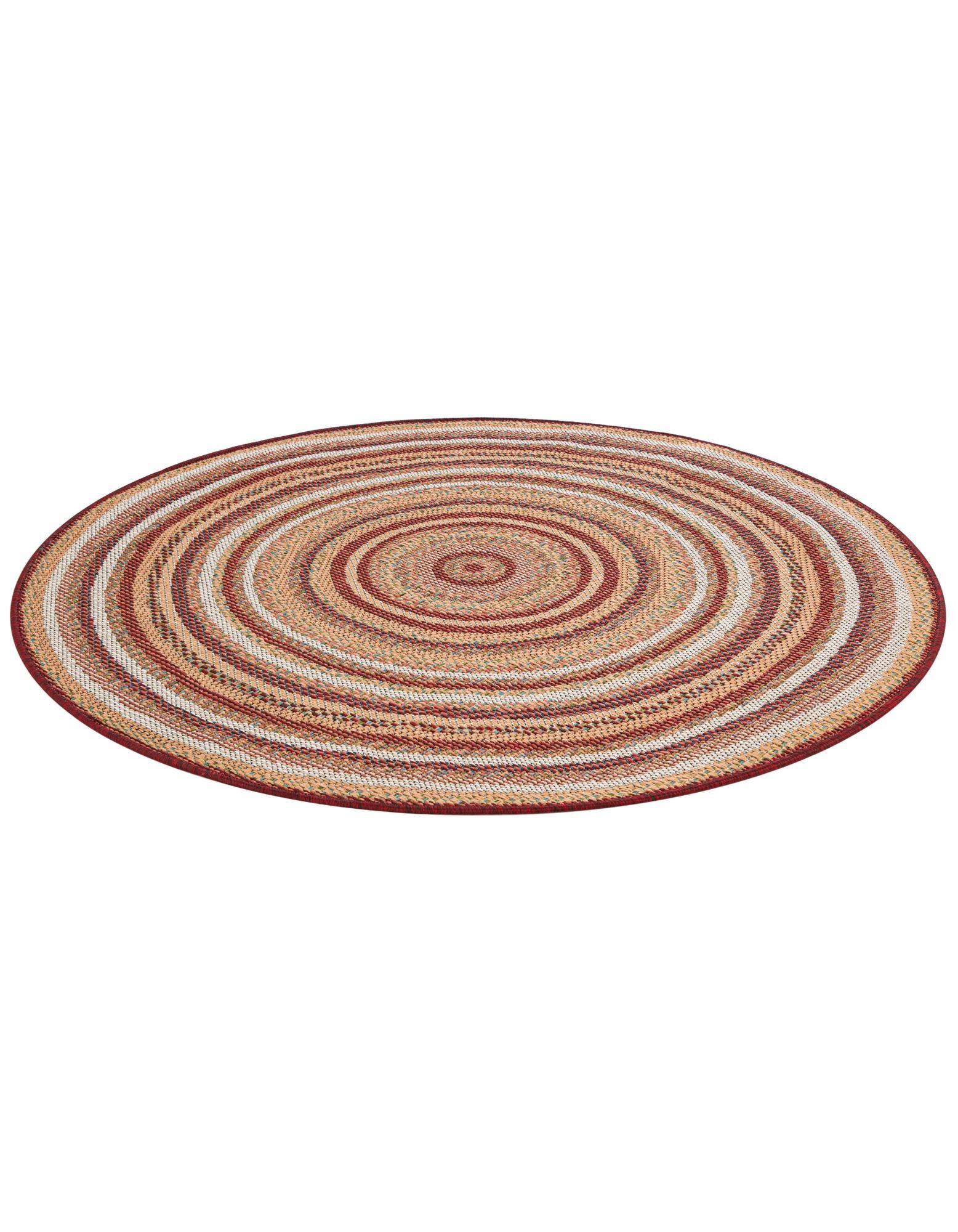 4' x 4' Easy-Clean Baja Indoor / Outdoor Round Rug