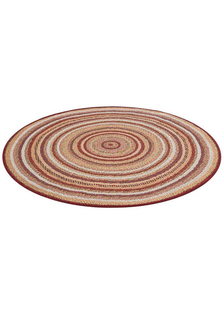 4' x 4' Easy-Clean Baja Indoor / Outdoor Round Rug