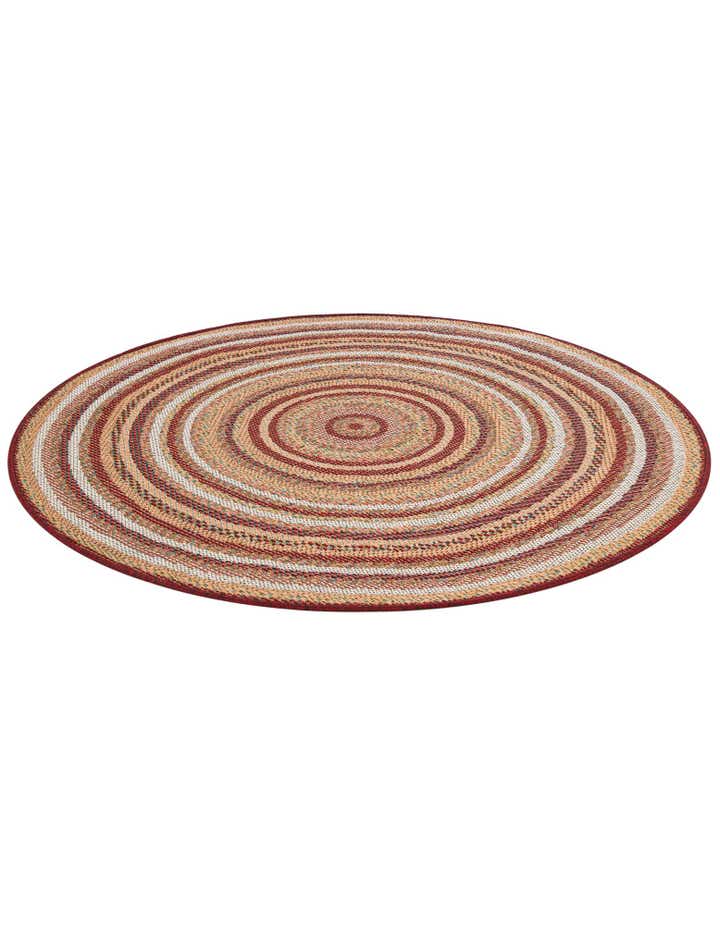 4' x 4' Easy-Clean Baja Indoor / Outdoor Round Rug