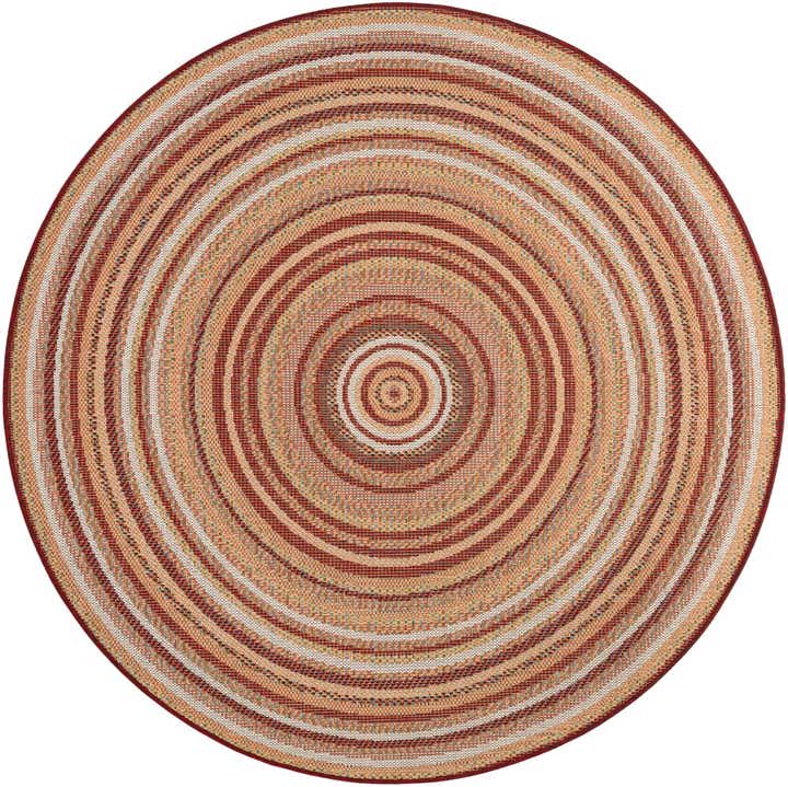 6' x 6' Easy-Clean Baja Indoor / Outdoor Round Rug