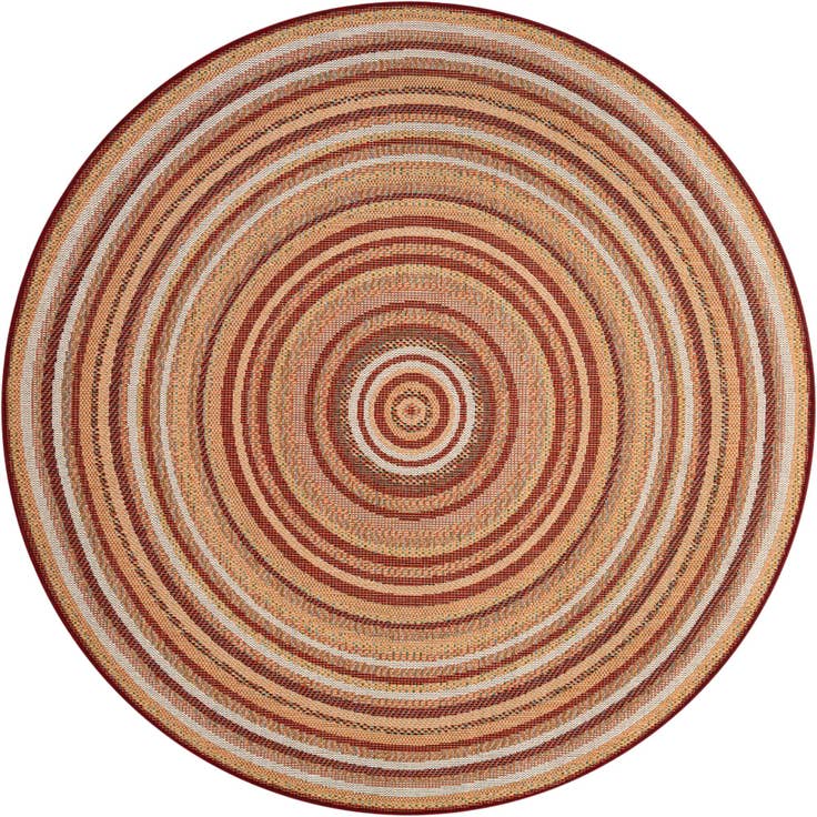 Detail image of 7' x 7' Easy-Clean Baja Indoor / Outdoor Round Rug
