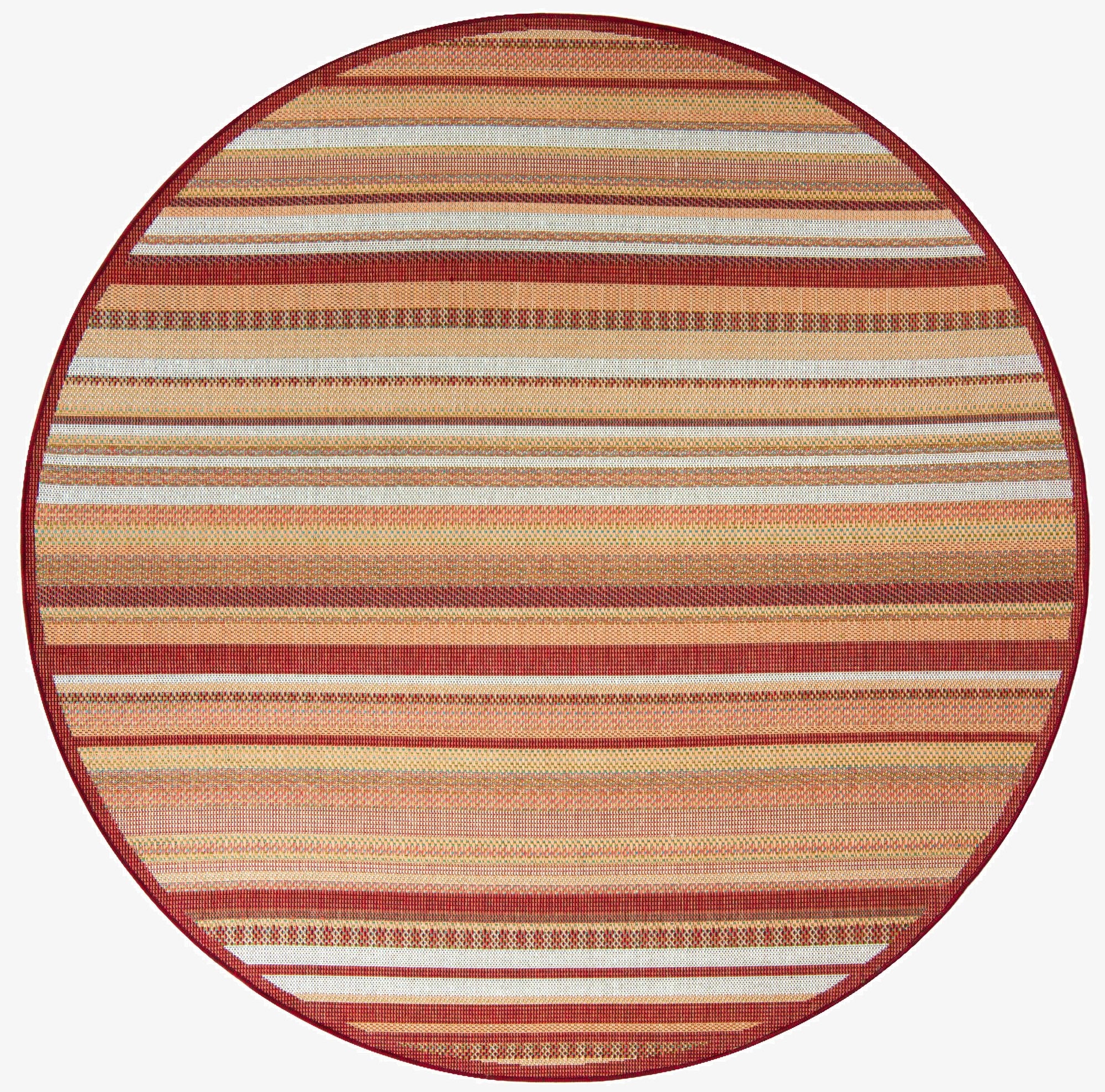 Primary image 7' 10 x 7' 10  Washable Baja Indoor / Outdoor Round Rug