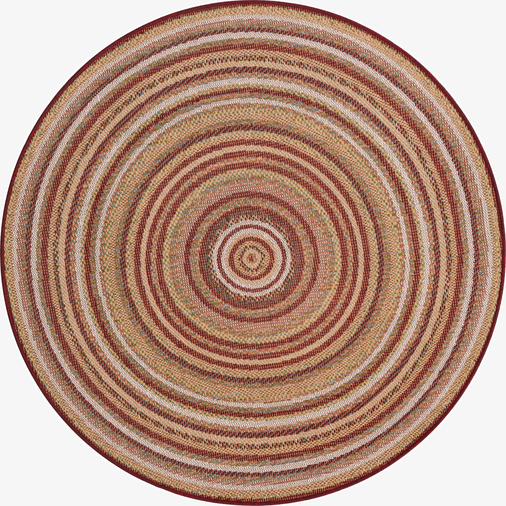 5' 3 x 5' 3  Washable Baja Indoor / Outdoor Round Rug