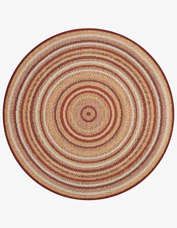 4' x 4' Easy-Clean Baja Indoor / Outdoor Round Rug