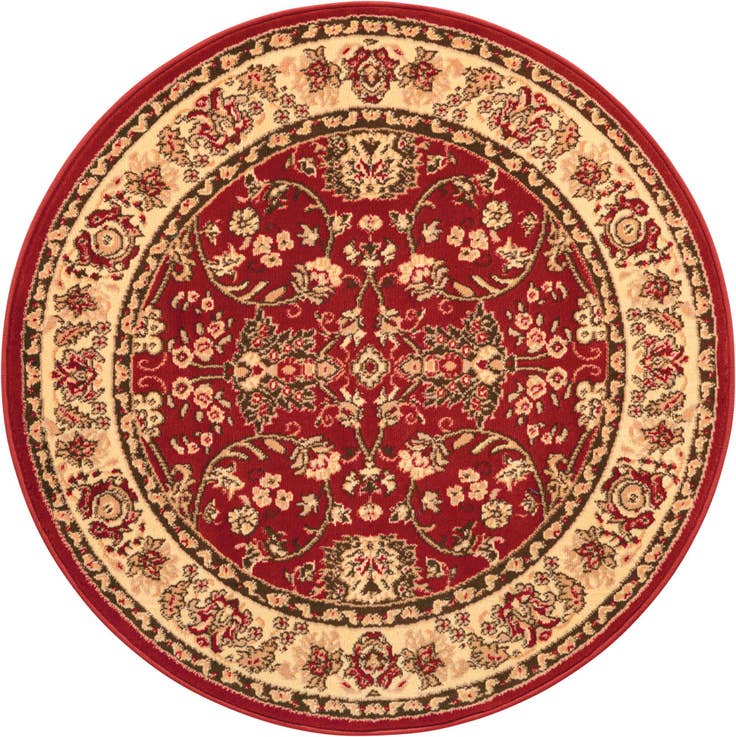 Detail image of 4' x 4' Kashan Design Round Rug