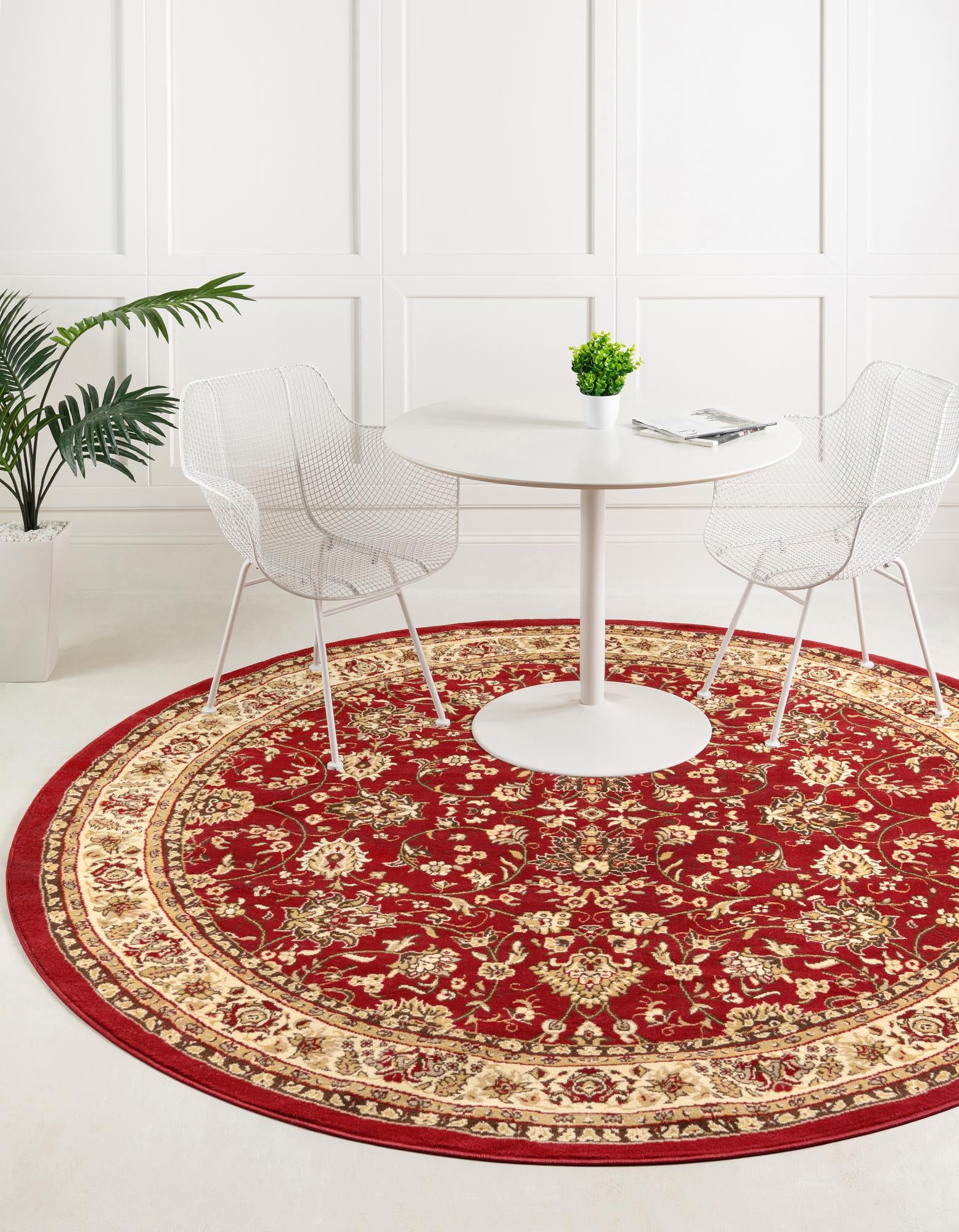 5' 3 x 5' 3 Kashan Design Round Rug