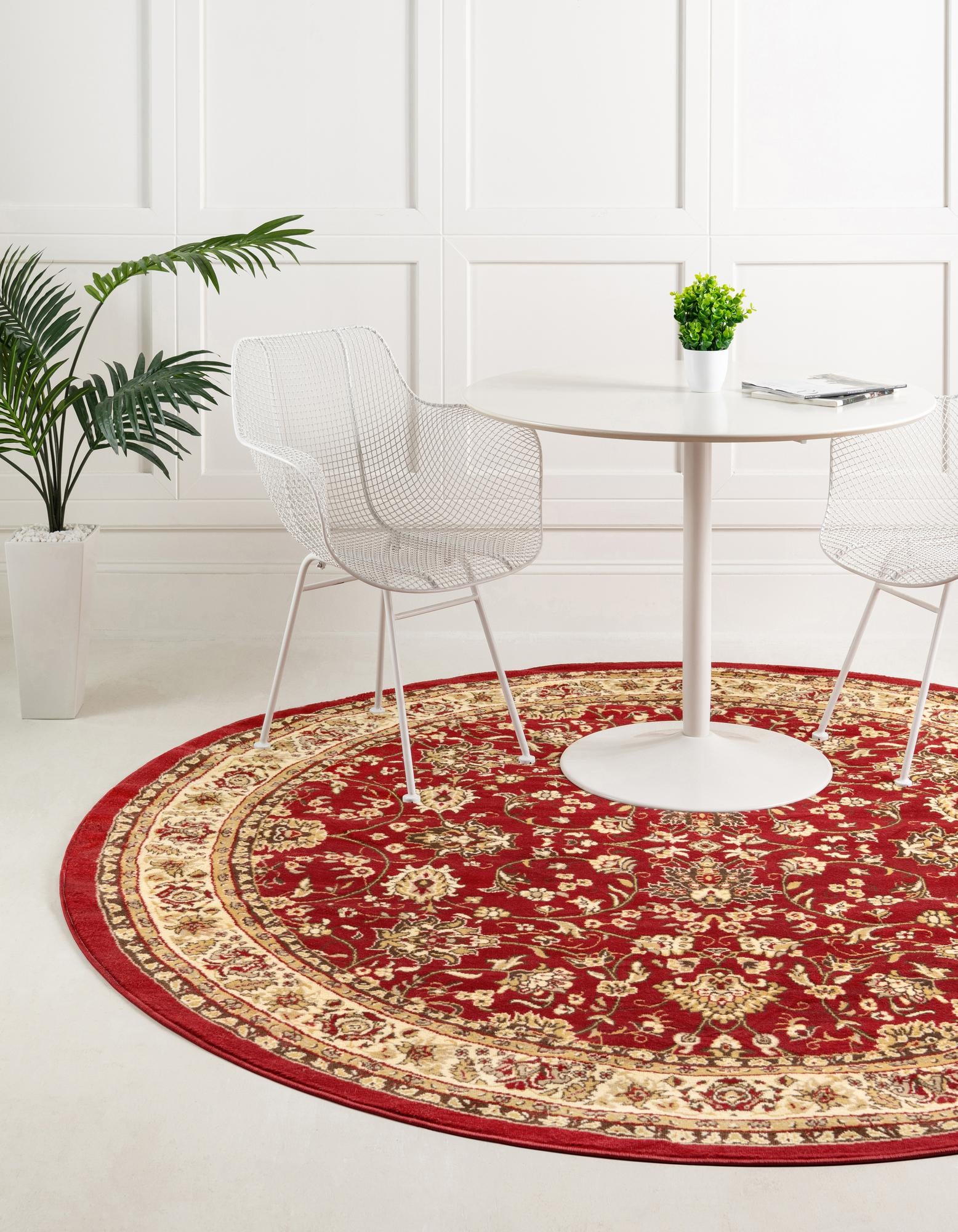5' 3 x 5' 3 Kashan Design Round Rug