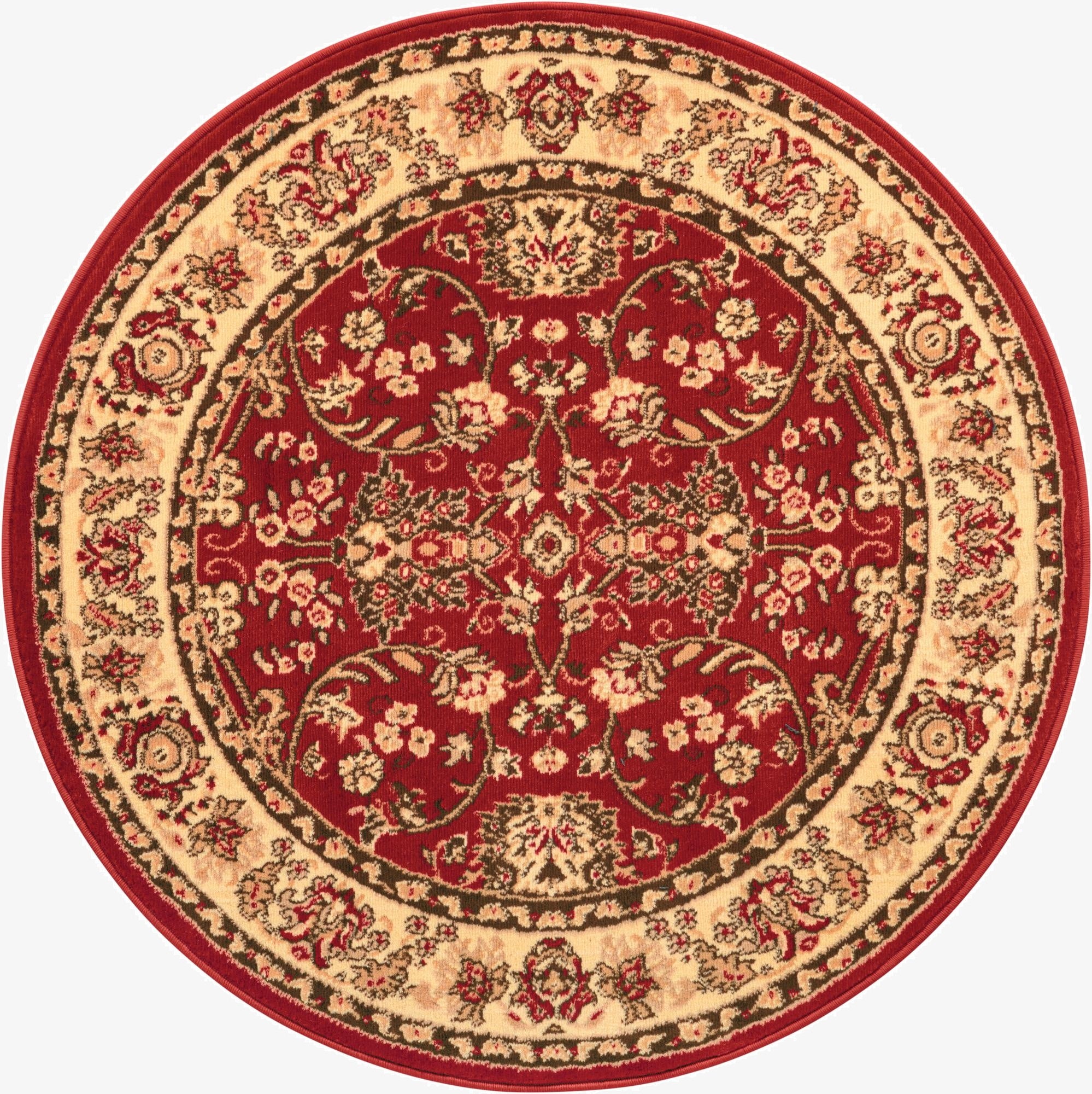 4' x 4' Kashan Design Round Rug