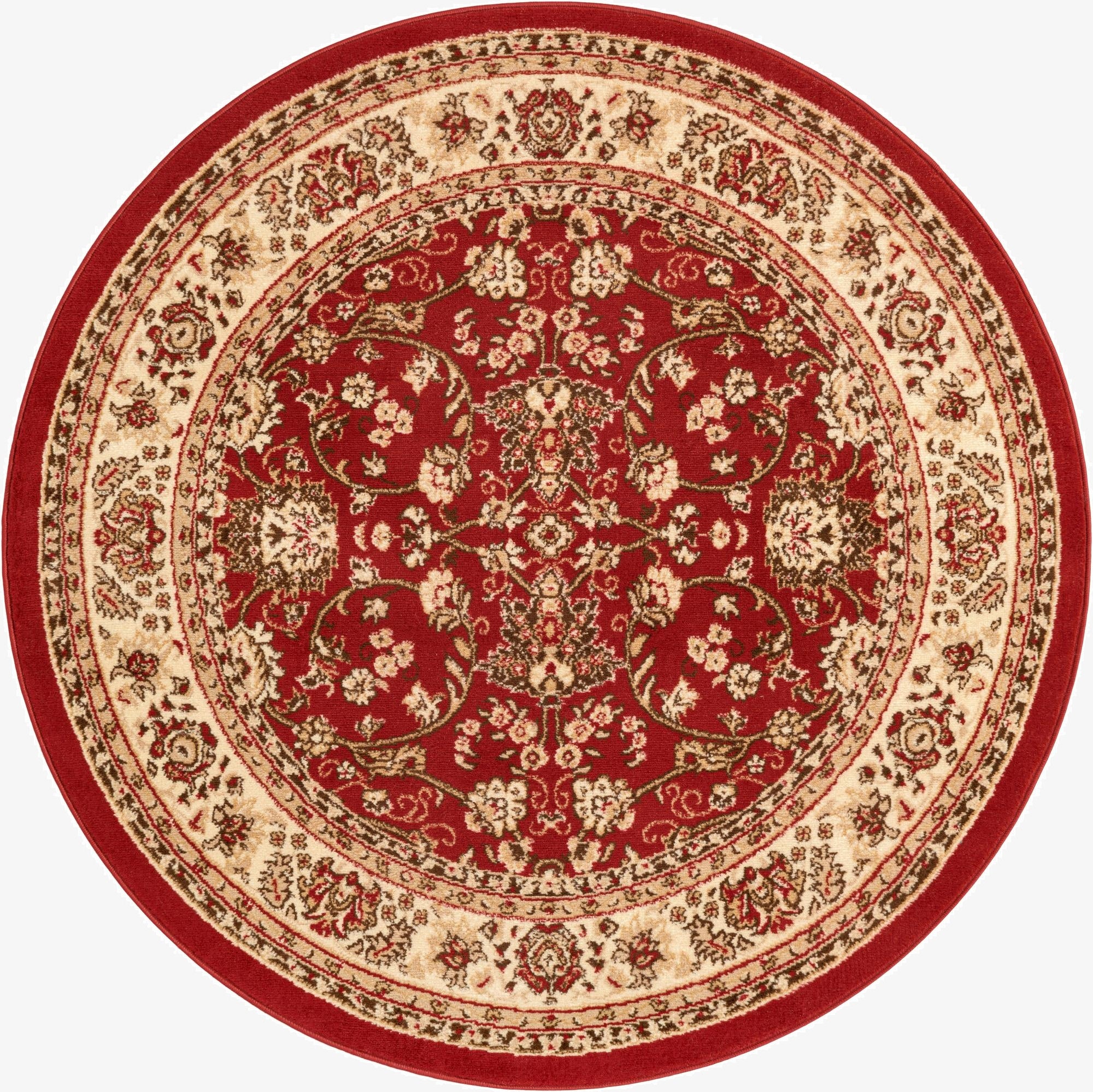 5' 3 x 5' 3 Kashan Design Round Rug
