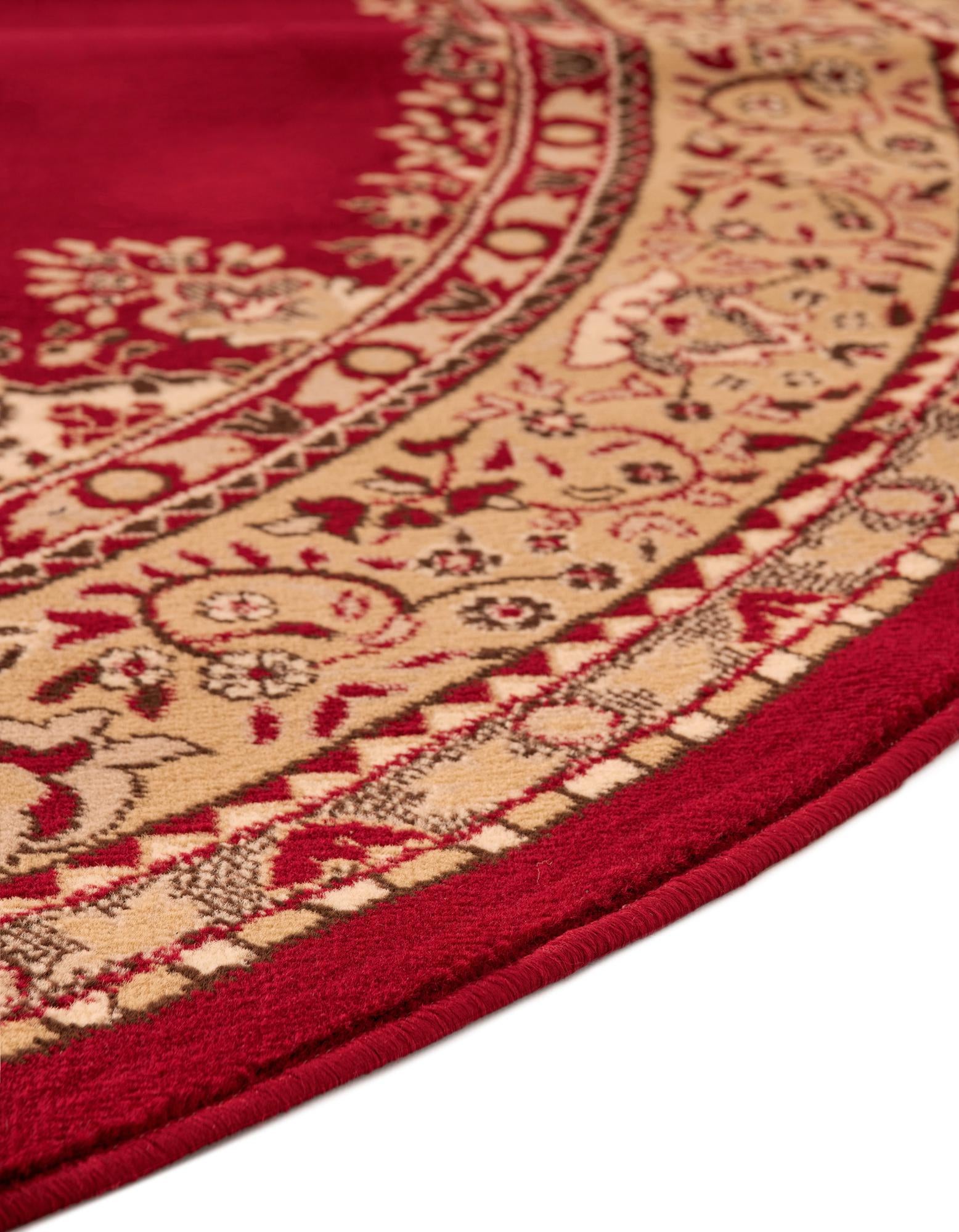 7' 10 x 7' 10 Mashad Design Round Rug